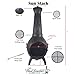 The Blue Rooster Sun Stack Chiminea Outdoor Fireplace - Wood Burning Cast Aluminum Deck or Patio Firepit