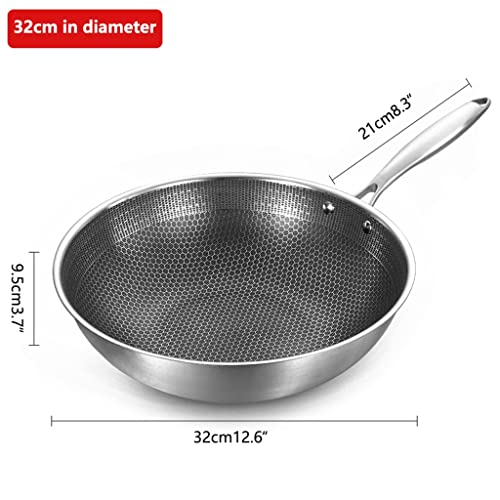 Wok de acero inoxidable 32 cm sin recubrimiento miniatura 7
