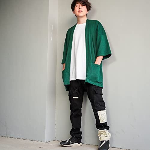 Men's Long Oversized Kimono Cardigan Noragi Japan Jacket Haori Man Yukata Coat2