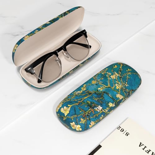 Image of Eyeglasses Case, Portable Hard Shell Protective Case for Glasses, Eyeglass Holder Box for Women with Cleaning Cloth