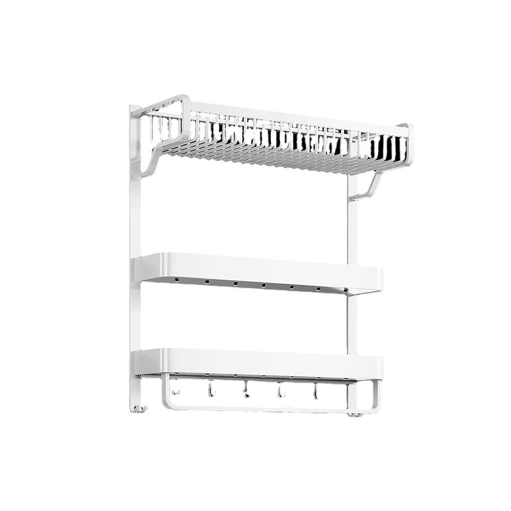 Toallero estante de baño XMING de 57cm con repisa integrada y fijación sin taladro mural