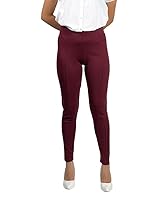 Mlada Slim Fit Jeggings with Elastic Waist Band for Women Office Work Formal Wear Trousers Stretch Cotton Knit High Waist Skinny Fit Jeggings Lycra Pants Travel Comfort Jeggings - Wine, 7XL