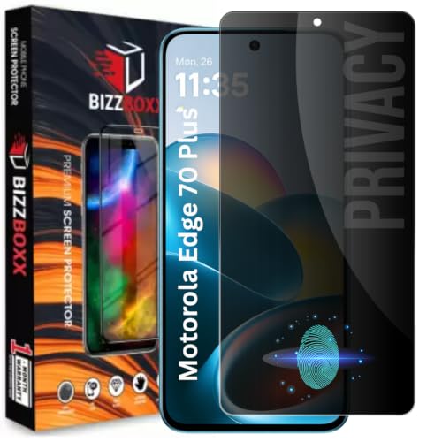 Image of Privacy Screen Protector For Motorola Edge 70 - Anti-Spy Tempered Glass Gurad, Protect Sensitive Information, Privacy in Public, Fingerprint May Not Work (Edge 70-6.7 Inch) - Pack of 1