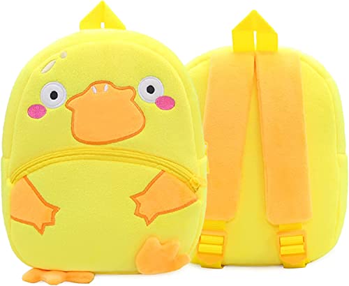 Image of blue tree Cute Boy's and Girl's Plush Bag Medium Quality Full Embroidery Designs Mini Travel Backpack Mango (Mango-Yellow Psy Duck)