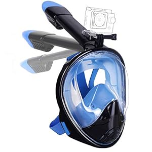 Lypumso Schnorchelmaske Vollmaske, Tauchmaske Vollgesichtsmaske mit 180° Sichtfeld und Kamerahaltung, Anti-Fog Anti-Leck Schnorcheln Sichere Gute Abdichtung für Kinder und Erwachsene (L/XL) 15 Schnorchelmasken 41zWWyXnjPL. SS300 🌊【Innovatives Atmungssystem】 Die Tauchmaske versiegelt oder öffnet den Ball auf der Oberseite des Rohrs automatisch durch Auftrieb und Schwerkraft. Der faltbare Schnorchel verhindert, dass während des Tauchens Meerwasser in die Maske eindringt, und versorgt Sie mit genügend Sauerstoff, damit Sie sicher und glücklich im Wasser schwimmen können
🌊【Hochwertiges Material】Schnorchelmaske besteht aus ultradickem Spiegelmaterial, um Tiefseewasserdruck zu widerstehen, sicher zu versiegeln und nicht zu knacken, Polycarbonat-Kunststoff kann Augen und Gesicht beim Tauchen effektiv schützen, lebensmitteltauglicher Silikonschutz gegen allergische Hautreizungen und andere Hautprobleme
🌊【Humanisiertes Design】Das 180 °Vollgesichtsdesign der Tauchmaske bietet Ihnen die beste Sicht während des Tauchens. Das Antibeschlagdesign der Tauchmaske ermöglicht es Ihnen, die Unterwasserwelt während des Tauchens klar zu sehen. Das auslaufsichere Silikondesign ermöglicht es Ihnen Sie müssen sich keine Sorgen über das Austreten von Meerwasser machen und können so ein komfortables und sicheres Erlebnis beim Schwimmen oder Tauchen gewährleisten
