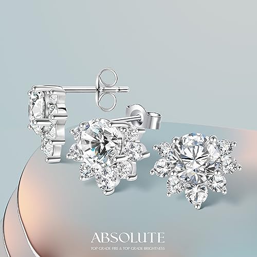 2 Carat Moissanite Stud Earrings for Women S925 Sterling Silver Earring - image 2