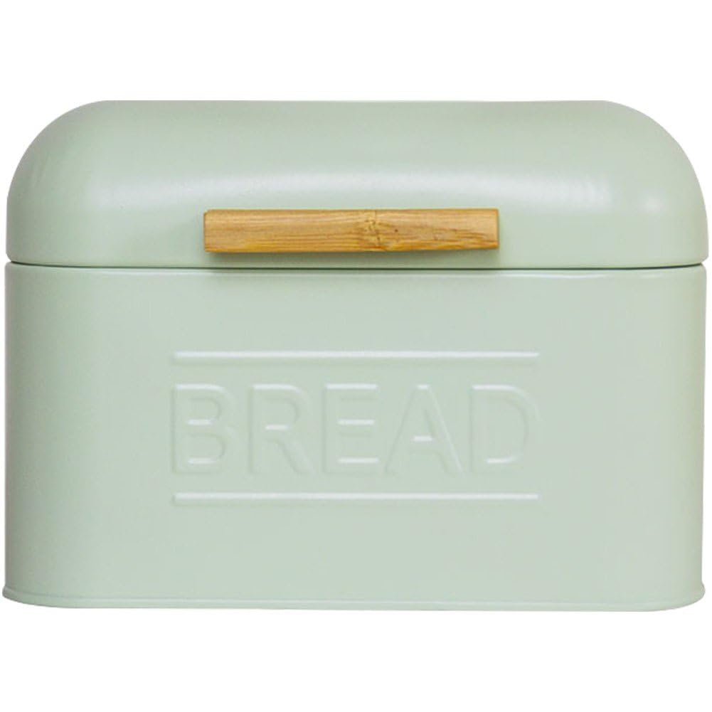 Baokuan Bread Box - Retro Bread Bin Storage Tin with Lid for Kitchen or Shelf - Breadbox Storage Container