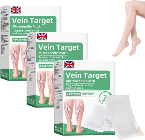 Vein Target Patch 2026 Advanced Varicose Veins for Legs Natural Ingredients Leg Patch Suitable for All Skin Types (Pack of 3)