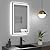 osemy 30" x 18" LED Bathroom Mirror with Lights Framed LED Mirror for Bathroom Backlit and Front Lighted Bathroom Mirror Black Square Aluminum Frame Anti-Fog Dimmable Vanity Shatter-Proof