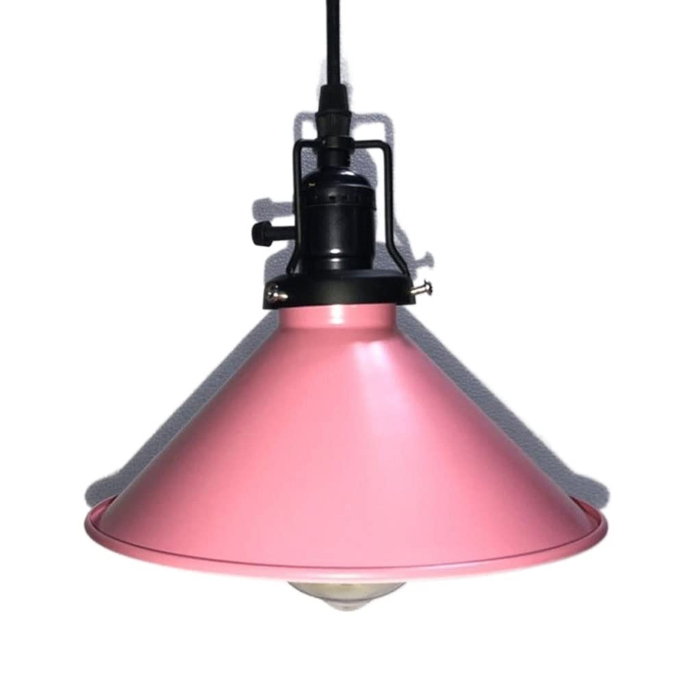 Plafonnier réglable E27 rose lustre rétro en métal industriel nordique pour salon