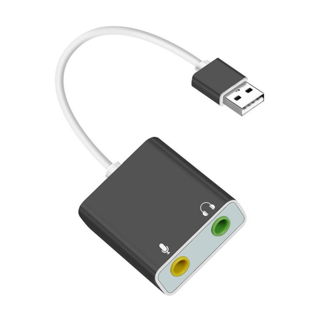 3.5mm USB Stereo Sound Adapter External Sound Card Converters for Voice Changing