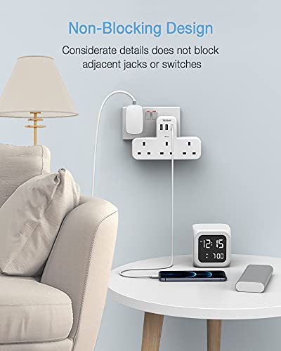 Plug-Adapter-TESSAN-Extension-Plug-with-3-USB-Socket-3-Way-Plug-Adapter-UK-Multi-Plug-Adaptor-Wall-Plug-Extender-for-Home-Office-Triple-Adapter-Plug-UK-Multiplug-Socket-Adapter-for-PhoneTablet