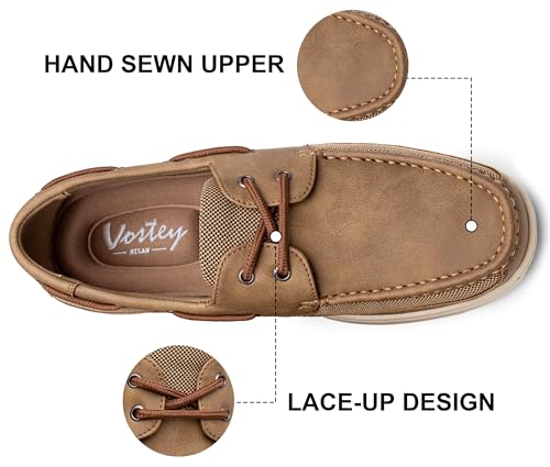 Vostey Men's Boat Shoes Slip On Stylish Casual Loafers Deck Shoes for Men4