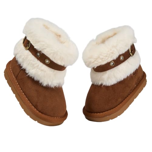 Newsonet Baby Snow Winter Boots Girls Boys Cold Weather Faux Fur Shoes 6 9 12 18 24 Months