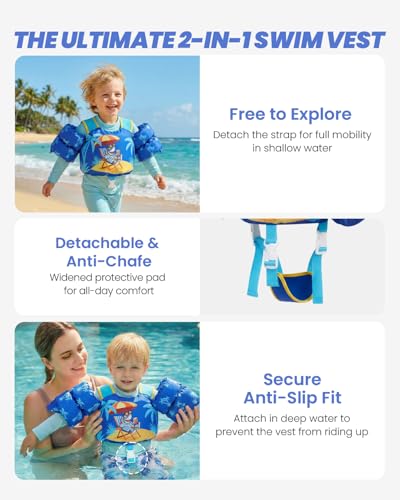 Image of Gogokids Puddle Float Jumper 24-66 Pounds, Toddler Swim Vest Kids Floaties