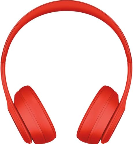 Image of beats Solo3 Wireless On-Ear Headphones - Citrus Red (Renewed)