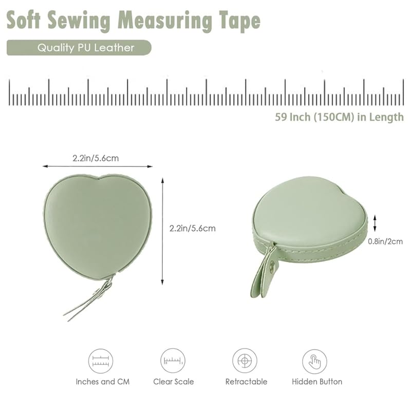 Paquete de 3 Cintas métricas retráctiles de Doble Cara de plástico de 60 Pulgadas de Longitud for medir la Tela del Cuerpo