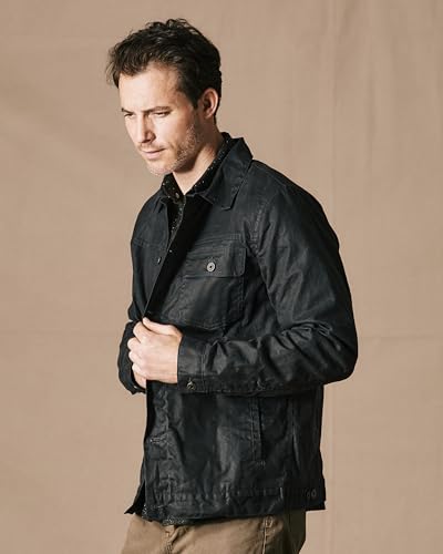 Image of Huckberry Flint and Tinder Men's Flannel-Lined Waxed Trucker Jacket