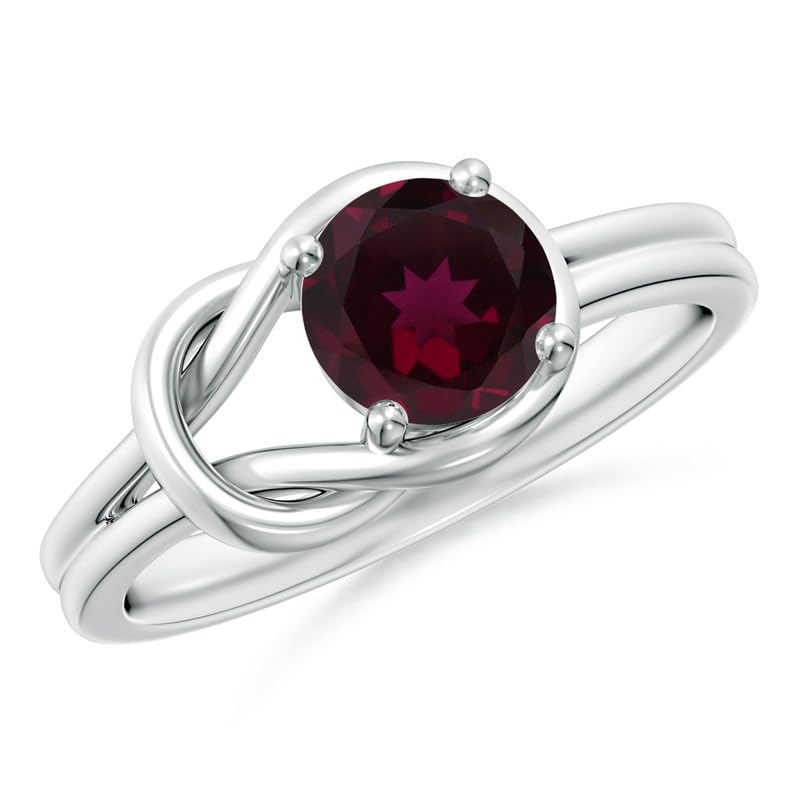 GOLDHARTZ Natural Gemstone Round Solitaire Infinity Knot Ring for Women | 925 Sterling Silver with Platinum Overlay | Handcrafted | Engagement Ring | Best Gift for Her (B0D2P7J5GQ) Amazon Price History, Amazon Price Tracker