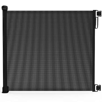 VOUNOT Cancelletto per Bambini Estensibile, 0-180 cm Cancello Barriera Sicurezza Griglia Espandibile per Porte, Scale e Corridoi, Uso Interni ed Esterni, Nero