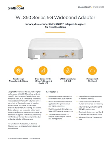 Image of 3-yr NetCloud Branch 5G Adapter Essentials Plan and W1850 Adapter (5GB Modem, 4FF SIM), Americas