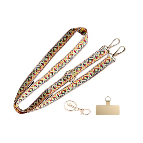 Image of Adjustable Phone Strap Cute Guitar Strap Designer Crossbody Bag, Perfect Womens Clear Bag Accessory Cell Phone Tether Lanyard