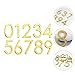HEMOTON Metal House Number Sticker Set 10 Pcs White Solar Numbers for Home Office Hotel Easy to Install