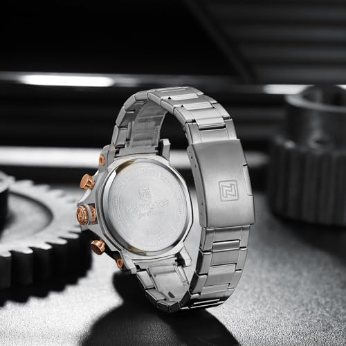 Image of NAVIFORCE NF8065 Rugged Watch with Date and Stopwatch Features Analog Watch