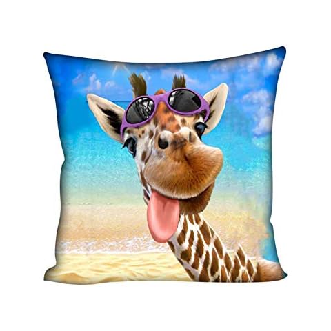 Showudesigns Funda de almohada con estampado de jirafa para niños y niñas Cover