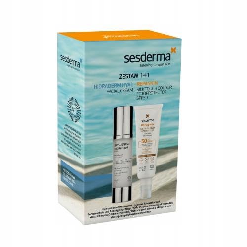Sesderma Repaskin Silk Touch SPF50 - Crema hidratante Hidraderm Hyal de 50 ml, antienvejecimiento, protección solar, cuidado intensivo e hidratación para todos los tipos de piel