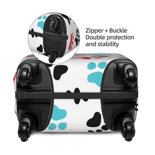 Animal Cartoon Paw Travel Luggage Cover Suitcase Protector Bag,Double-Sided Printed Fits 18-32 Inch Luggage,Baggage Covers For Kid And Adult,Medium4