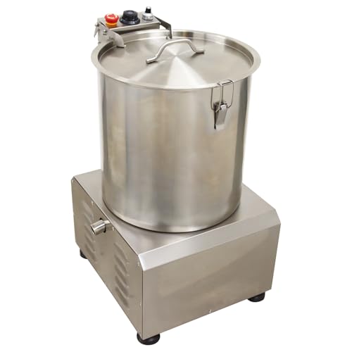 INTSUPERMAI Conmercial Salad Spinner Stainless Steel Adjustable Speed Vegetable Water Thrower Dehydrator Fruit Vegetables Dryer Salad Vegetable Dehydrator 110V