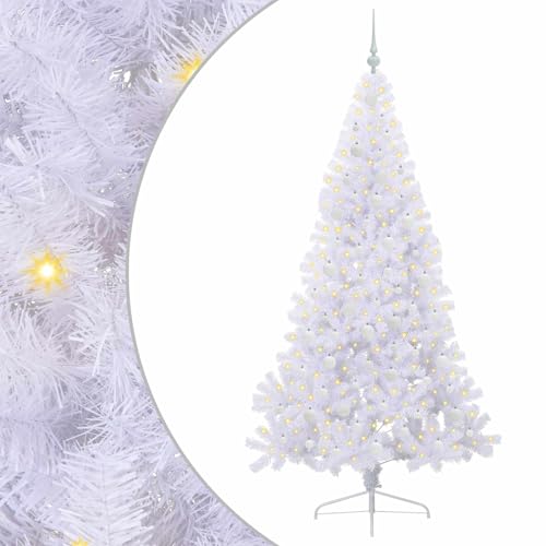 Árbol de Navidad artificial grande con luces LED y base de acero resistente 3
