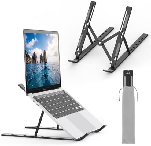 Support Ordinateur Portable UGREEN Pliable – Aluminium Ventilé 10" à 17,3", Compatible MacBook, IPad, Dell, HP (Léger 90g)