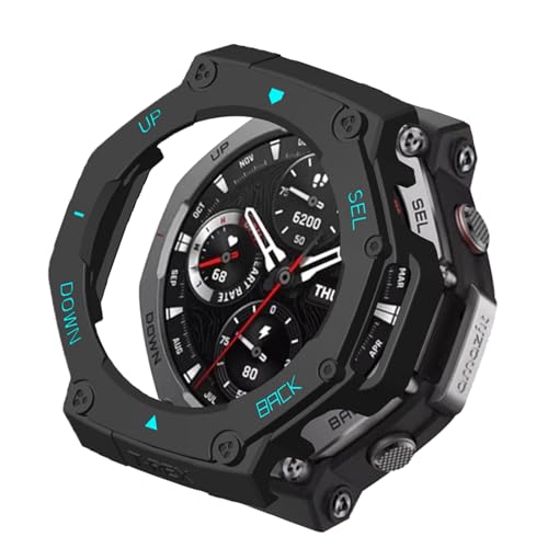 For Amazfit T-rex 3 Pro 48MM P[X Jo[ YANMONGI یP[X ϏՌ Sʕی Ռz ȈՒE y ϋv یJo[ Amazfit T-rex 3 Pro 48MM Ή(u[j