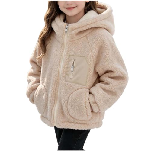 Girls Fleece Jacket Zip Up Hoodie Winter Coat with Pockets Warm Outerwear - image 1