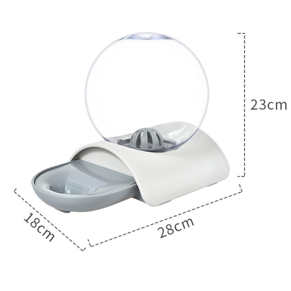 POPETPOP Bebedero Automático de 2.8 litros Material Abs y Acrílico Diseño Ligero y Gran Capacidad para Perros y Gatos Adecuado para Uso en Casa o Tienda de Mascotas