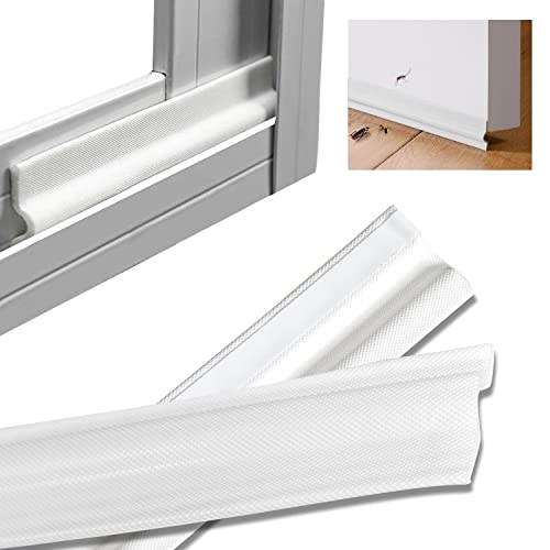 400 * 3cm Türdichtung selbstklebend weiß,Multifunktional fenster Dichtungsband für Türen Fenster zugluftstopper türdichtungen unten, tür dichtung für Schallschutz die Blockierung