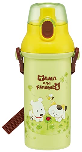 スケーター(Skater) 水筒 子供用 直飲み 480ml プラスチック ワンタッチ 食洗機対応 日本製 タマ&フレンズ 男の子 女の子 PSB5SANAG-A