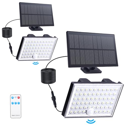 Lampe solaire extérieur étanche avec détecteur de mouvement pour garage et cour