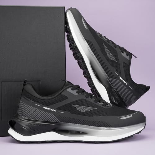 Image of Red Tape Men's Athleisure Sports Shoes for Everyday Comfort | Black | 7 UK