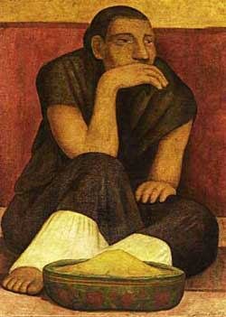 Peinture à l'huile Diego Rivera 12x16 pouces | Tableau De Pinole 1936