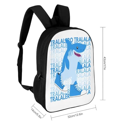 Tralalero-Tralala Merch 17 Inch Shoulder Backpack Italian-Brainrot Meme Water Resistant Lightweight Daypack2