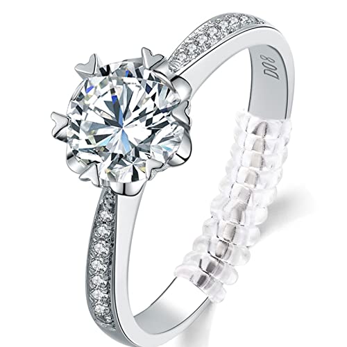 Ring Size Adjuster for Loose Rings, Transparent Silicone Jewelry Sizer, Mandrel for Making Jewelry Guard, Spacer, Sizers, Fitter for Women Loose Rings Fit Almost Any Ring - 8 Pack, 4 Sizes