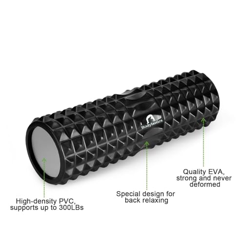 Image of Bodylastics Foot Massage Roller & 45cms Foam Roller for Plantar Fasciitis Pain Relief Ergonomic Designed for Reflexology Deep Tissue Muscle Revovery for Total Body