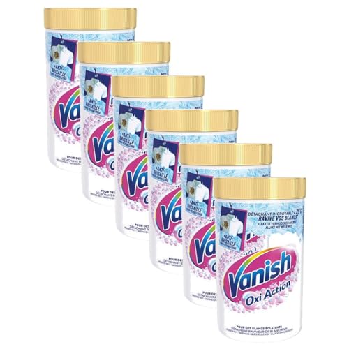 Vanish – Lote de 6 eliminadores de tela Oxi Action en polvo dorado blanco – 1,4 kg