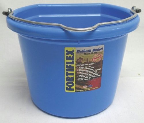 No Sweat My Pet Flatback Bucket- Sky Blue 8 Quart - FB-108 Sky