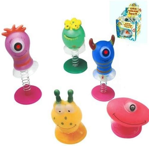 6 Assorted Jump Pop Up Monster Toys / Childrens Kids Party Bag Fillers Boys by Childrens Party Accessories