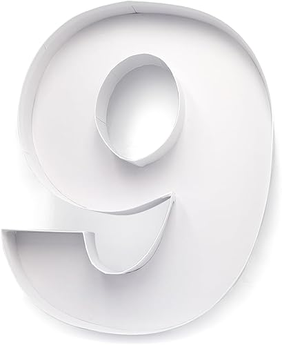 WENPACK 15" Large Fillable Cardboard Number Charcuterie Tray Paper Mache Sweet Cupcake Food Birthday Box (6 or 9)