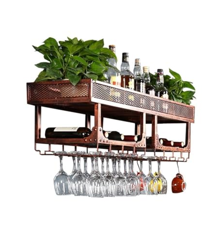 Soporte para botellas de vino metálico vintage doble capa miniatura 1